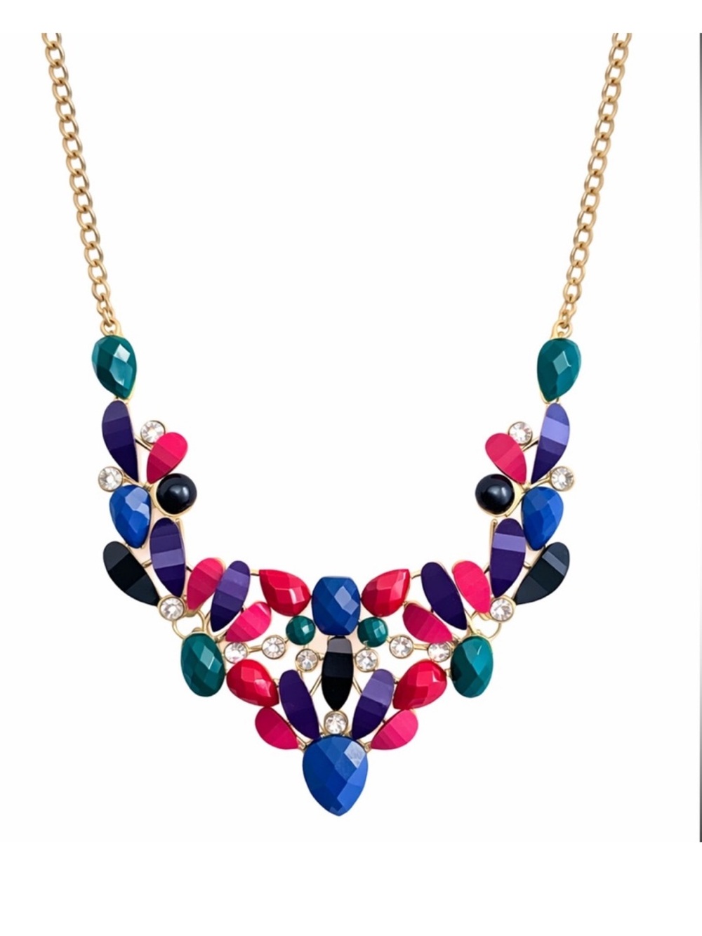 Multicolor Statement Bib Necklace